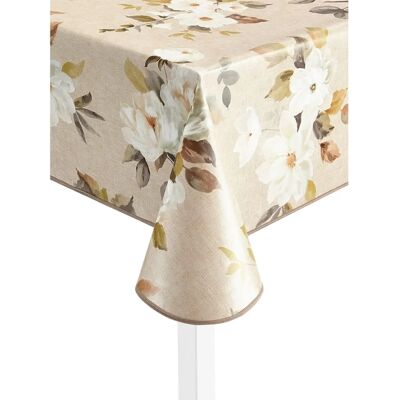 Beige Ovalt Tischdecke - 140x190 cm - Wasserfest Beige Ovalt Tischdecke - 140x190 cm - Wasserfest