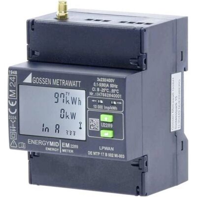 Gossen Metrawatt EM2289 - Energieteller - 80A - MID-conform Gossen Metrawatt EM2289 - Energieteller - 80A - MID-conform