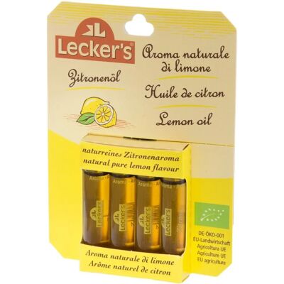 Ekstrakt Naturalnego Aromatu Cytrynowego LECKER'S - Aromat Cytrynowy, Ekologiczny, 4x2 ml Ekstrakt Naturalnego Aromatu Cytrynowego LECKER'S - Aromat Cytrynowy, Ekologiczny, 4x2 ml