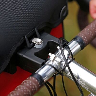 Ortlieb E185 Stuurbeugel - Veilig, met slot, eenvoudig te installeren Ortlieb E185 Stuurbeugel - Veilig, met slot, eenvoudig te installeren