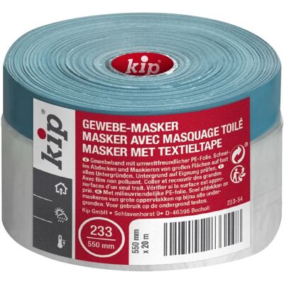 Kip - 233 - 550mm x 20m - Textieltape - Maskerfolie Kip - 233 - 550mm x 20m - Textieltape - Maskerfolie