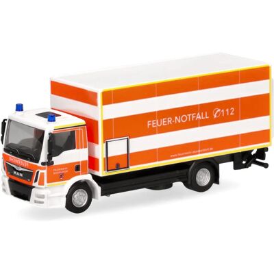 Herpa 098076 Modèle Voiture H0 Camion de Pompiers avec Panneau de Chargement - Modèle de Véhicule Herpa 098076 Modèle Voiture H0 Camion de Pompiers avec Panneau de Chargement - Modèle de Véhicule