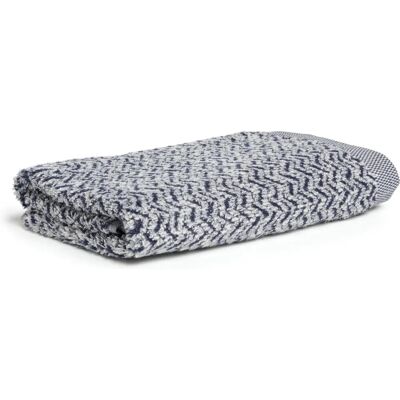 MÖVE Brooklyn Fischgrat Baumwoll-Handtuch - 80x150cm - Blau MÖVE Brooklyn Fischgrat Baumwoll-Handtuch - 80x150cm - Blau