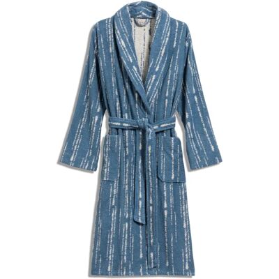 MÖVE Unisex Badjas - 120cm - Blauw - Katoen - Boheemse Stijl MÖVE Unisex Badjas - 120cm - Blauw - Katoen - Boheemse Stijl