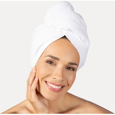 MÖVE Modèle 273397563-027067-001 Serviette pour cheveux - Blanc - Coton - Publicité MÖVE Modèle 273397563-027067-001 Serviette pour cheveux - Blanc - Coton - Publicité