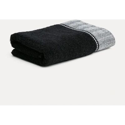 MÖVE Brooklyn Handdoek - Unisex, 50x100cm, Zwart, Grijs - Handdoek MÖVE Brooklyn Handdoek - Unisex, 50x100cm, Zwart, Grijs - Handdoek