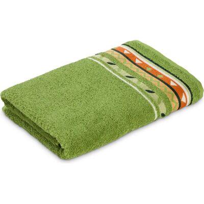 Möve Frottana Country Handdoek - 50 x 100 cm, Katoen, Peridot Möve Frottana Country Handdoek - 50 x 100 cm, Katoen, Peridot