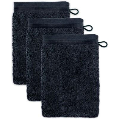 MÖVE Superwuschel Waschlappen - 3 Stück, Dunkelgrau, 15x20cm - Waschlappen MÖVE Superwuschel Waschlappen - 3 Stück, Dunkelgrau, 15x20cm - Waschlappen
