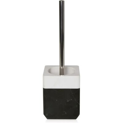 MÖVE Escobilla de Inodoro Blanco y Negro - Mármol - 38cm Juego de accesorios para inodoro MÖVE Escobilla de Inodoro Blanco y Negro - Mármol - 38cm Juego de accesorios para inodoro