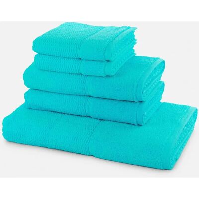 Frottana S61420405 Handtuch-Set Aqua Baumwolle 5 Stück Frottana S61420405 Handtuch-Set Aqua Baumwolle 5 Stück