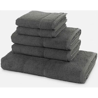 Frottana S61420408 Handtuchset Graphit Baumwolle 5 Stück Frottana S61420408 Handtuchset Graphit Baumwolle 5 Stück
