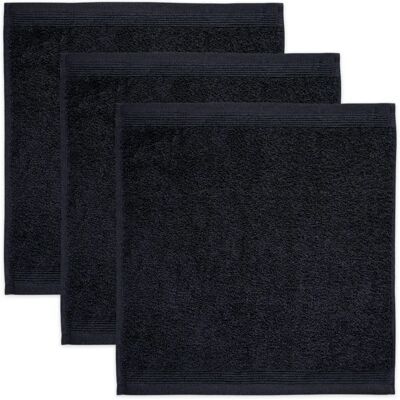 MÖVE Superwuschel - 3 lavettes noires 30x30cm MÖVE Superwuschel - 3 lavettes noires 30x30cm