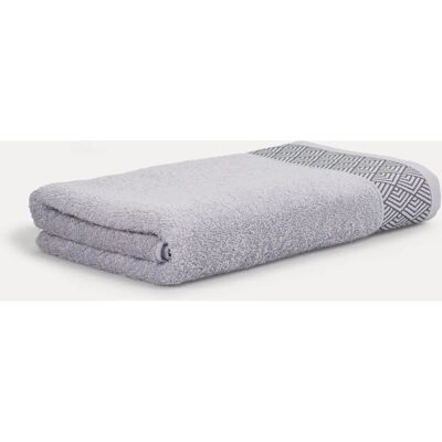 Möve for frottana Geometry Serviette en coton argenté 67x140cm Möve for frottana Geometry Serviette en coton argenté 67x140cm