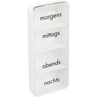 Dr. Junghans Medical GmbH Tablettdose - Medikamenten-Organizer für Morgen, Mittag, Abend, Nacht Dr. Junghans Medical GmbH Tablettdose - Medikamenten-Organizer für Morgen, Mittag, Abend, Nacht
