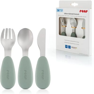 reer 25133 Kinderset - Grün, Silikon, Edelstahl reer 25133 Kinderset - Grün, Silikon, Edelstahl