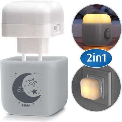 Reer 2w1 SleepLight Lampka nocna LED Szara 0,5W - Lampka Nocna Reer 2w1 SleepLight Lampka nocna LED Szara 0,5W - Lampka Nocna