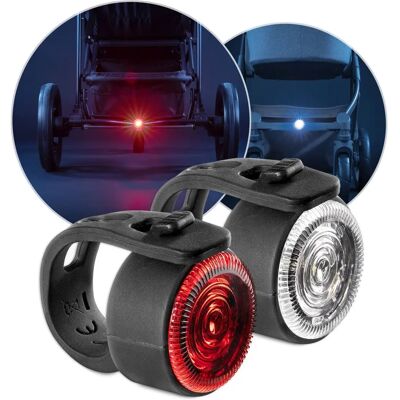 Reer Light&Go Duo Fram- och baklyktor - 11cm - Barncykel tillbehör Reer Light&Go Duo Fram- och baklyktor - 11cm - Barncykel tillbehör