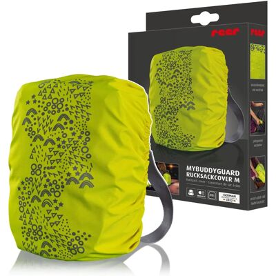 Reer Funda para Mochila Amarillo Neón - Reflectante e Impermeable - 46x34x13 cm Reer Funda para Mochila Amarillo Neón - Reflectante e Impermeable - 46x34x13 cm