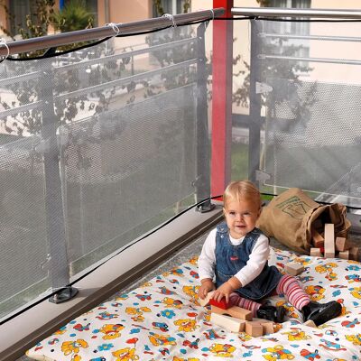 Matelas bébé Reer Bleu Blanc - Filet de sécurité balcon Matelas bébé Reer Bleu Blanc - Filet de sécurité balcon