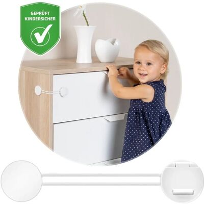 Reer Verrou de Sécurité pour Enfants Blanc - Lock de Placard Sécurisé - Publicité Reer Verrou de Sécurité pour Enfants Blanc - Lock de Placard Sécurisé - Publicité