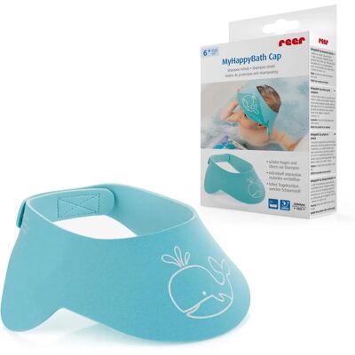 Reer Bonnet de Douche pour Bébé - Ajustable, Protège yeux & oreilles - Bleu - 40-55cm Reer Bonnet de Douche pour Bébé - Ajustable, Protège yeux & oreilles - Bleu - 40-55cm