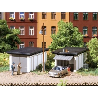 Auhagen AUH11420 Scale Model Garage Set - HO Auhagen AUH11420 Scale Model Garage Set - HO
