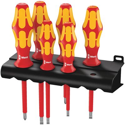 Conjunto de chaves de fenda isoladas Wera 160 I/6 - 6 peças Conjunto de chaves de fenda isoladas Wera 160 I/6 - 6 peças