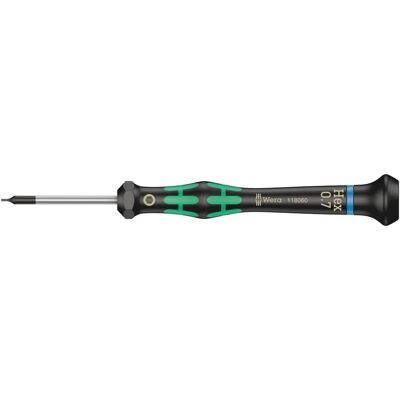 Destornillador Wera 2054 - Micro de Precisión, Hexágono 0.7mm, 40mm Destornillador Wera 2054 - Micro de Precisión, Hexágono 0.7mm, 40mm