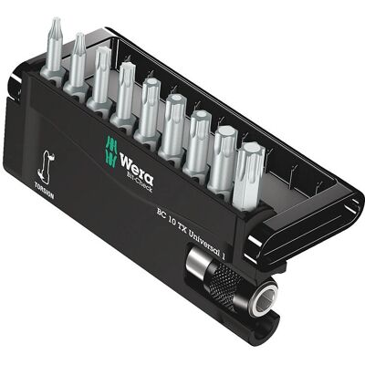 Conjunto de pontas de chaves de fenda Wera 05056164001, 9 peças - Design resistente a torsão Conjunto de pontas de chaves de fenda Wera 05056164001, 9 peças - Design resistente a torsão