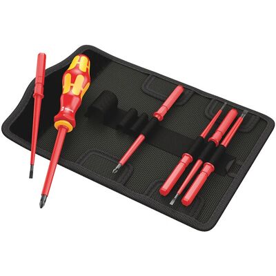 Wera Kraftform VDE Screwdriver Set of 7 - Universal, Interchangeable Blades Wera Kraftform VDE Screwdriver Set of 7 - Universal, Interchangeable Blades