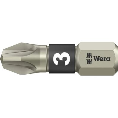 Wera 3855/1 TS Pozidriv PZ3 Torsione SS Inserto - Bit di Inserimento Wera 3855/1 TS Pozidriv PZ3 Torsione SS Inserto - Bit di Inserimento