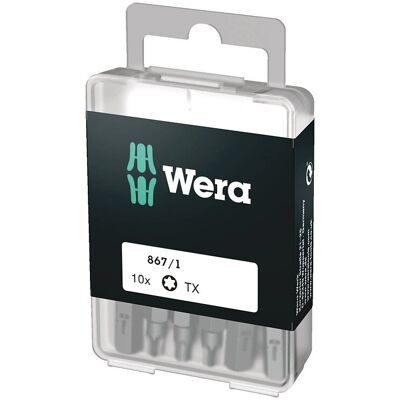 Wera 867/1 DIY SiS Pontas de chaves - 10 peças Wera 867/1 DIY SiS Pontas de chaves - 10 peças