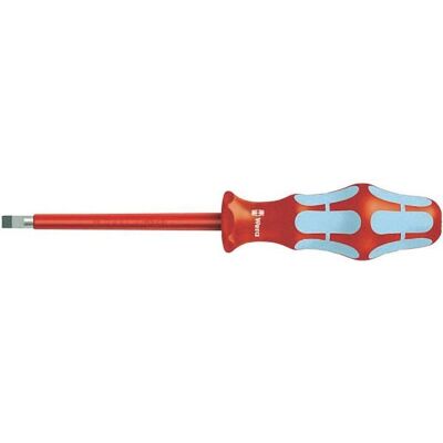 Wera 3160i Stainless Steel VDE Slotted Screwdriver - Electrical Work Wera 3160i Stainless Steel VDE Slotted Screwdriver - Electrical Work