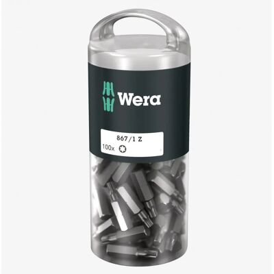 Wera 05072451001 Śrubokręt bit - TX30, 25mm, 100 sztuki Wera 05072451001 Śrubokręt bit - TX30, 25mm, 100 sztuki