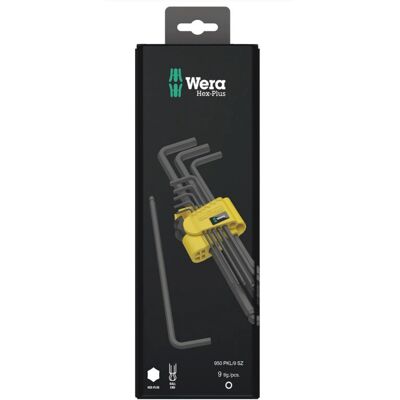 Wera Hex-nyckelsats - Imperial, Lång arm, 9 deler Wera Hex-nyckelsats - Imperial, Lång arm, 9 deler