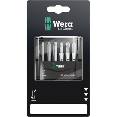 Ensemble de Embouts Wera Mini-Check - 6 pièces, PH/PZ/TX - Publicité Ensemble de Embouts Wera Mini-Check - 6 pièces, PH/PZ/TX - Publicité