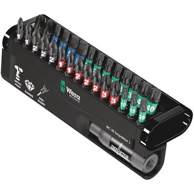 Set punte cacciavite Wera BC 30 Impaktor 1 - Tecnologia impact, rivestimento diamante, supporto magnetico Set punte cacciavite Wera BC 30 Impaktor 1 - Tecnologia impact, rivestimento diamante, supporto magnetico