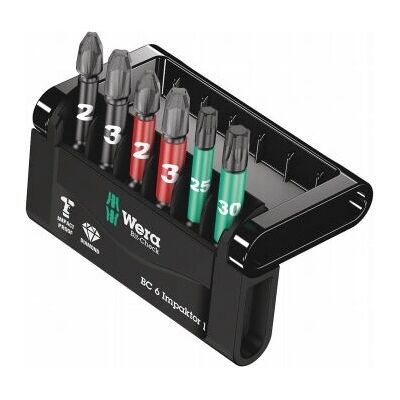 Wera Wera Bit-Check 6 Impaktor 1 Kit di bussole - Set di cacciaviti Wera Wera Bit-Check 6 Impaktor 1 Kit di bussole - Set di cacciaviti