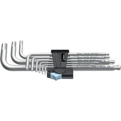 Wera 9-Piece Stainless Steel Hex Key Set - Hex-Plus, Metric Wera 9-Piece Stainless Steel Hex Key Set - Hex-Plus, Metric