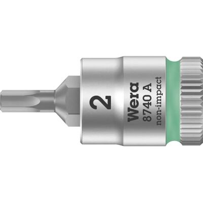 Wera Zyklop Steckschlüssel 2mm 1/4" Hex-Plus Wera Zyklop Steckschlüssel 2mm 1/4" Hex-Plus