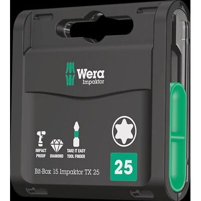 Wera Impaktor TX30 x 25mm Bity do wkrętarek udarowych - 15 szt Wera Impaktor TX30 x 25mm Bity do wkrętarek udarowych - 15 szt