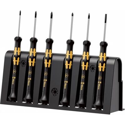 Conjunto de chaves de fenda Wera 1550/6 ESD - Aplicações eletrônicas Conjunto de chaves de fenda Wera 1550/6 ESD - Aplicações eletrônicas