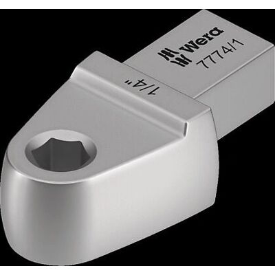 Wera 7774/1 Stecknussadapter - 9x12mm, 1/4" Innensechskant, Stahl Wera 7774/1 Stecknussadapter - 9x12mm, 1/4" Innensechskant, Stahl