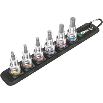 Zestaw nasadek Wera z paskiem C 2 Zyklop 7-częściowy 1/2" Zestaw nasadek Wera z paskiem C 2 Zyklop 7-częściowy 1/2"