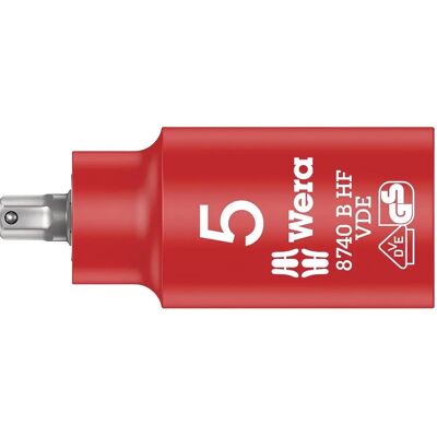 Wera 8740 B VDE HF Izolowana Nakrętka - 3/8", 5mm, Szóstokątne Uchwyt Wera 8740 B VDE HF Izolowana Nakrętka - 3/8", 5mm, Szóstokątne Uchwyt