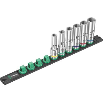 Wera - Djupa magnetiska hylsor 1/2" - 6 delar Wera - Djupa magnetiska hylsor 1/2" - 6 delar