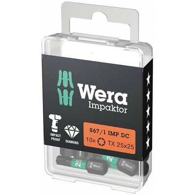 Ensemble d’embouts de tournevis à percussion Wera 867/1 IMP DC T25 - Compatible avec perceuses à percussion - Publicité Ensemble d’embouts de tournevis à percussion Wera 867/1 IMP DC T25 - Compatible avec perceuses à percussion - Publicité
