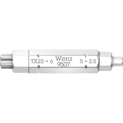Wera 9507 SB 4-en-1 Bits - Hex & Torx - Universal Wera 9507 SB 4-en-1 Bits - Hex & Torx - Universal
