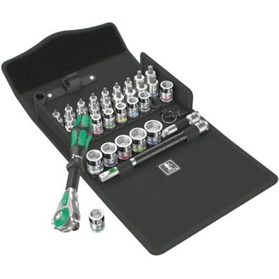 Wera 8100 SB - Set di cricchetti, 8100 sb All-in Cricchetto Zyklop Speed in kit, attacco da 3/8, 35 pezzi Wera 8100 SB - Set di cricchetti, 8100 sb All-in Cricchetto Zyklop Speed in kit, attacco da 3/8, 35 pezzi
