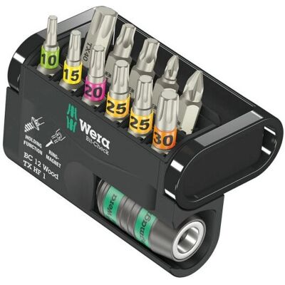 Wera 05057435001 Screwdriver Bits Set - Wood, TORX, PH, Pozidriv Wera 05057435001 Screwdriver Bits Set - Wood, TORX, PH, Pozidriv